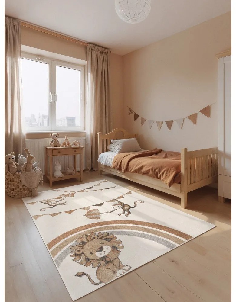 Kremowy dywan dziecięcy 120x170 cm Roar like a Lion Rainbow Party – Villeroy&amp;Boch