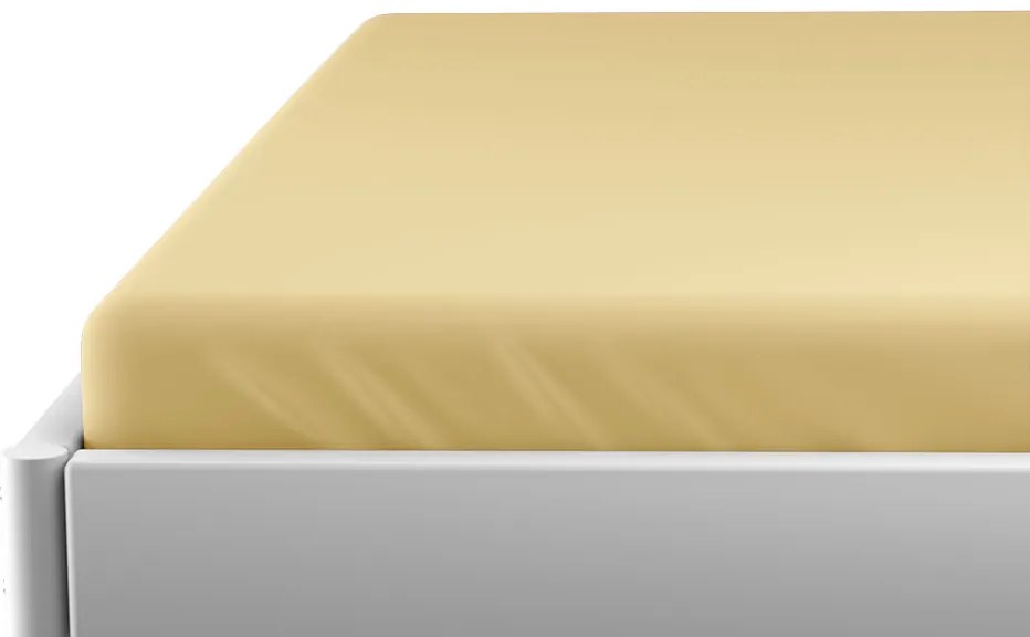 PrzytulneMieszkanie.pl Jersey prześcieradło dziecięce kremowe 70x140