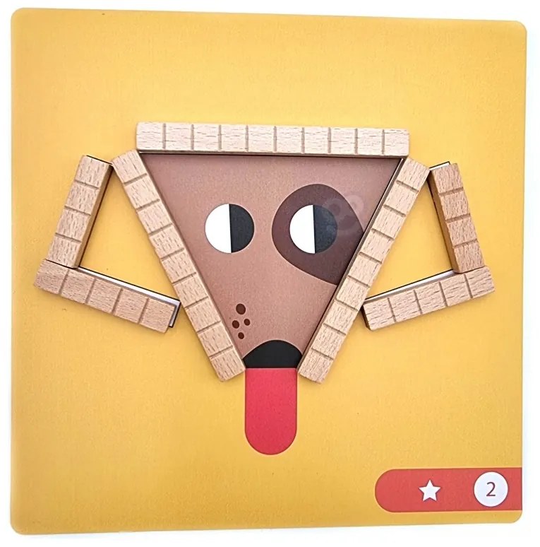 Tooky toy układanka gra logiczna łamigłówki klocki magnetyczne dla dzieci 49 el.