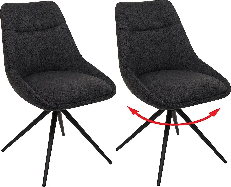 Krzesło do jadalni MCW-M65,  antracyt