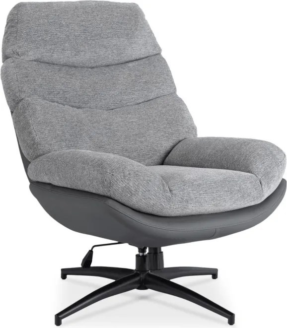 Fotel Wypoczynkowy Obrotowy ASTURIA do Salonu Szary Nowoczesny