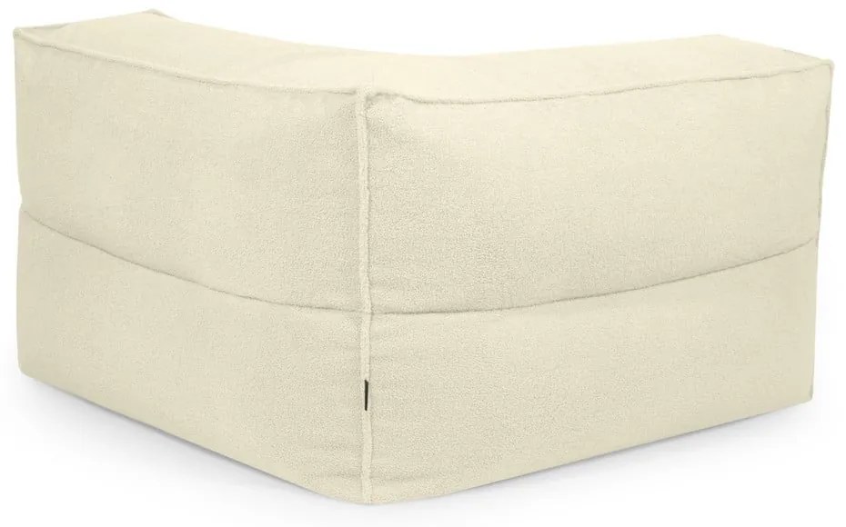 Brązowy worek do siedzenia z materiału bouclé Mass Corner 125 Left – SLOWDOWN