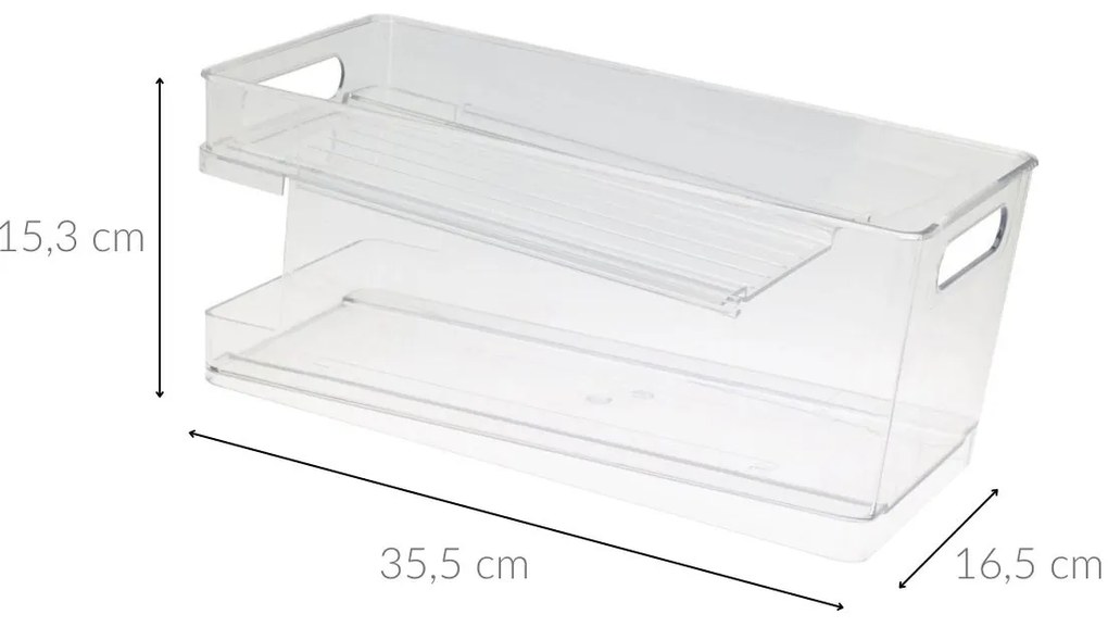 Organizer na puszki do lodówki, 35,5 x 16,5 x 15,3 cm