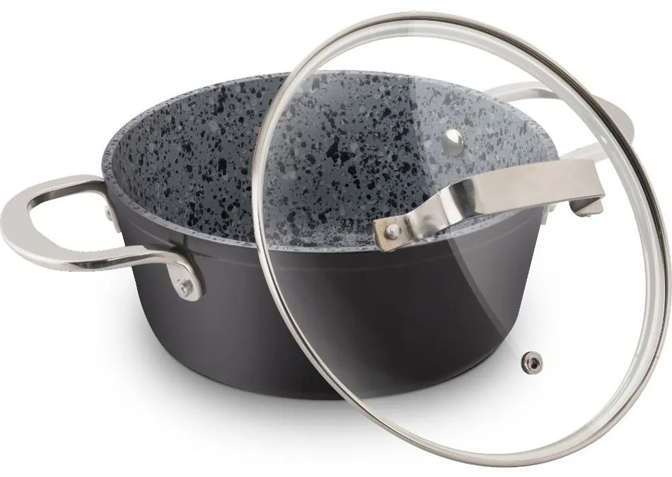 Lamart LT1252 rondel z pokrywką Granit, średnica18 cm
