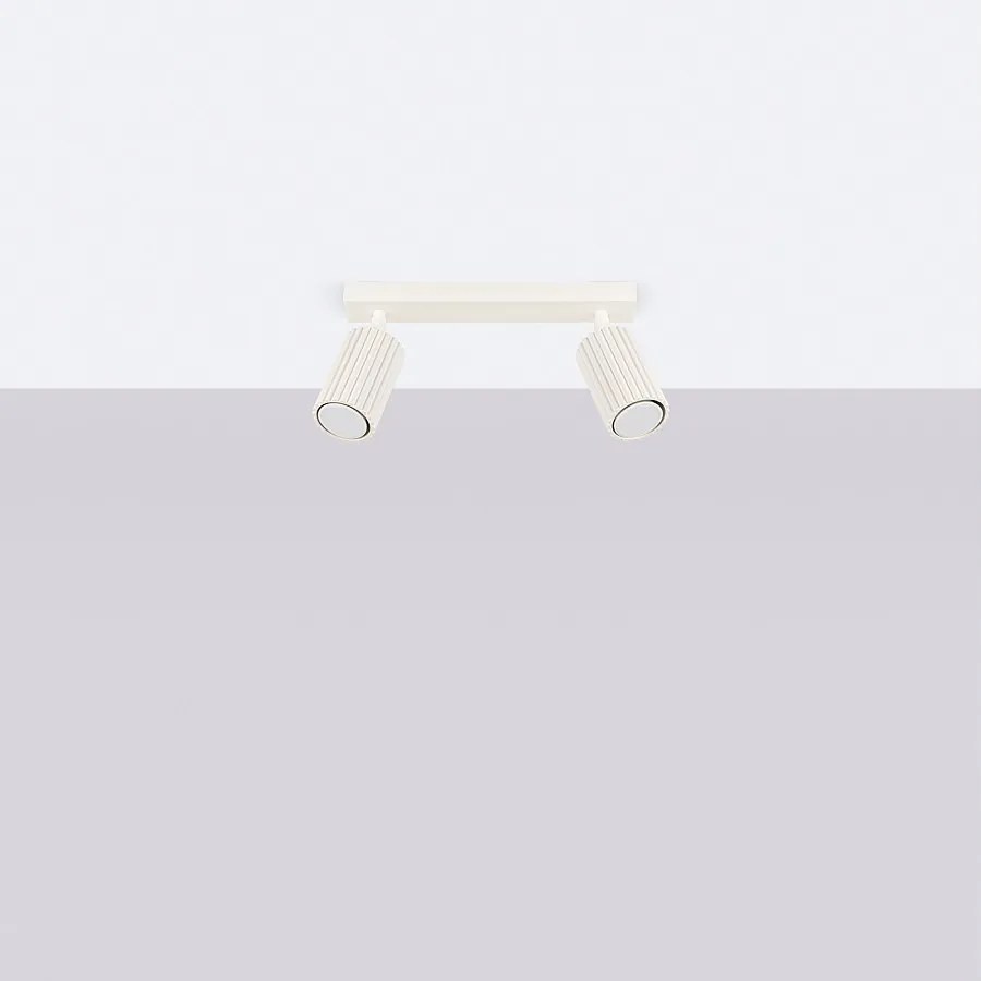 Lampa sufitowa minimalistyczny Gloow, aluminium - 2 źródło światła 4000K - L.30 x H.16.5 cm - beżowy