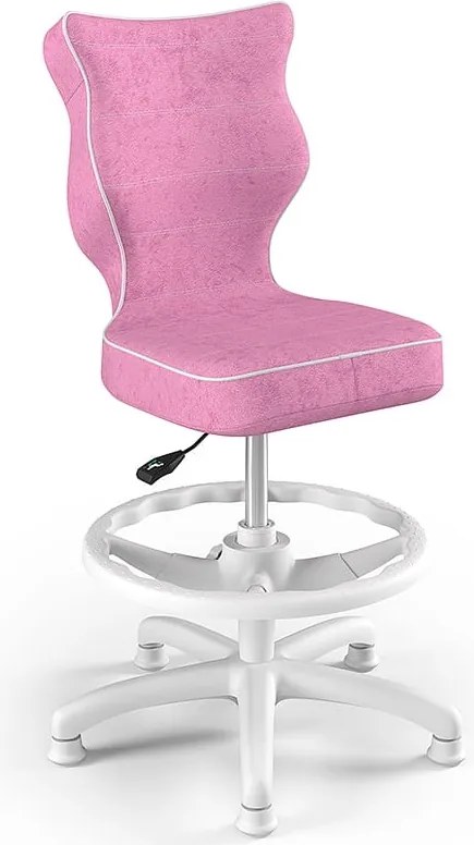 Obrotowe krzesło dla dzieci z podnóżkiem Petit White rozmiar 4 (133-159 cm)