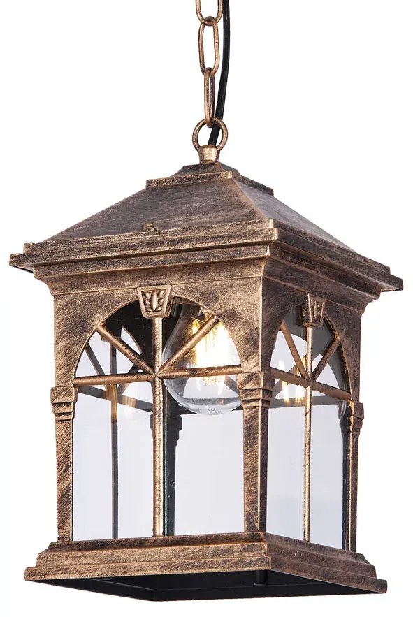 Czarno-złota lampa wisząca ogrodowa - S518-Boriko