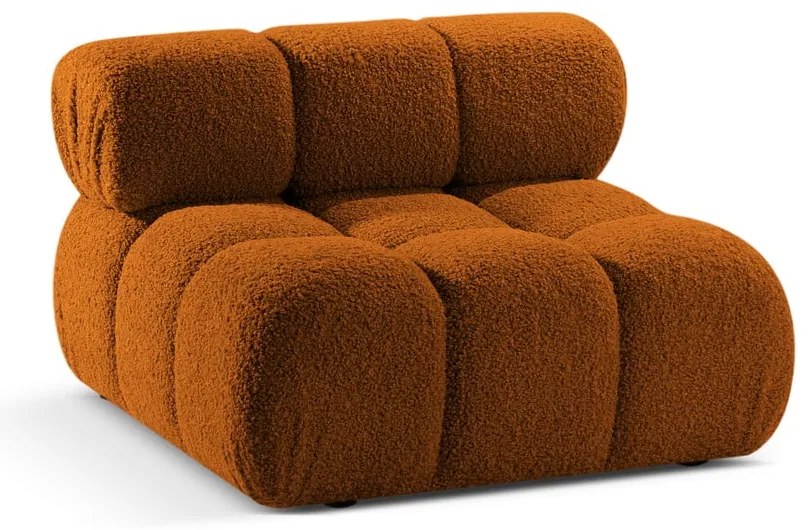 Pomarańczowy moduł sofy z materiału bouclé (moduł środkowy) Bellis – Micadoni Home
