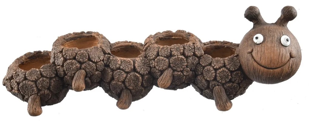 InDecor Ceramiczny osłonka na doniczkę gąsienicaRona, 64 x 18 x 21 cm