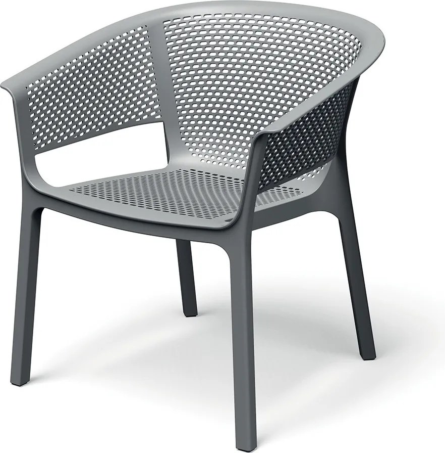 Kubełkowe krzesło ogrodowe Nexo z tworzywa sztucznego