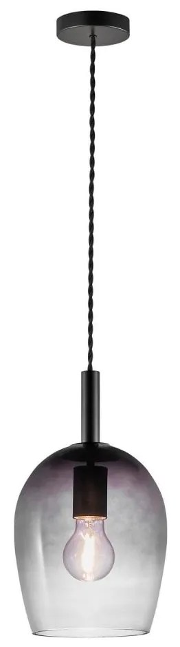 Nordlux - Lampa wisząca UMA na linkę 1xE27/40W/230V śr. 18 cm czarna/przydymiona