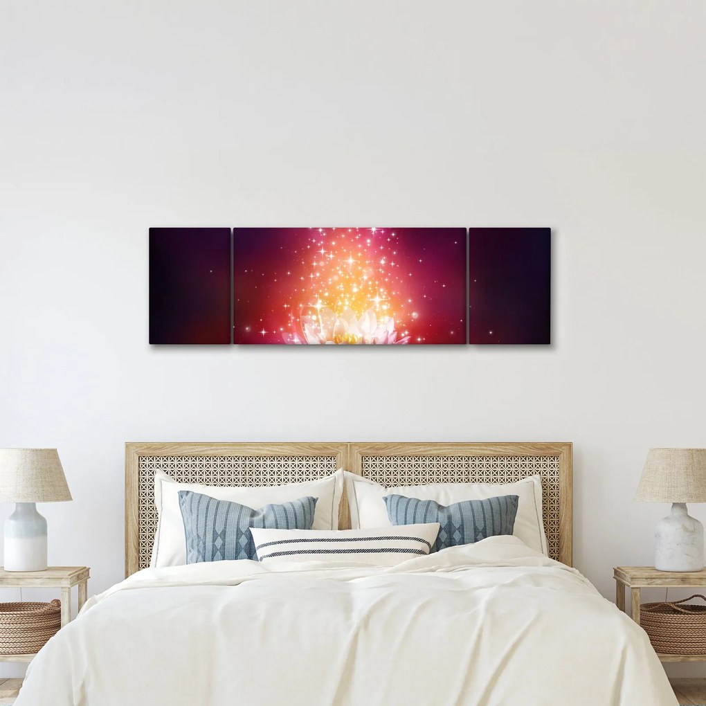 Obraz kwiatu lotosu (170x50 cm)