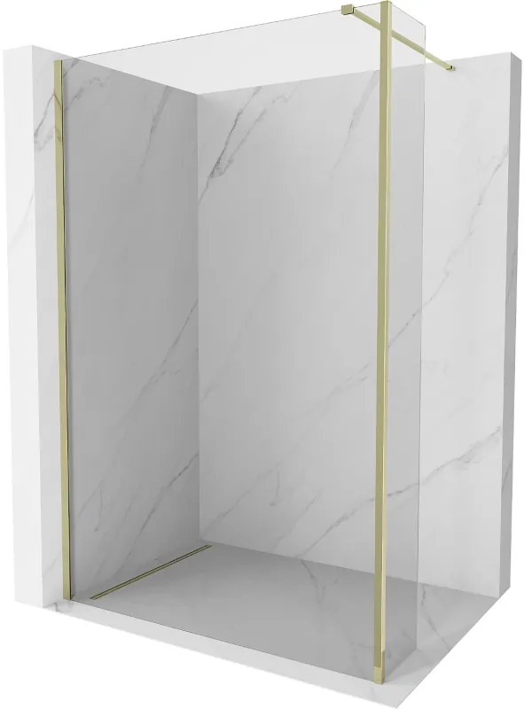 Mexen Kioto ścianka prysznicowa Walk-in 125 x 40 cm, transparent, złota - 800-125-212-50-00-040