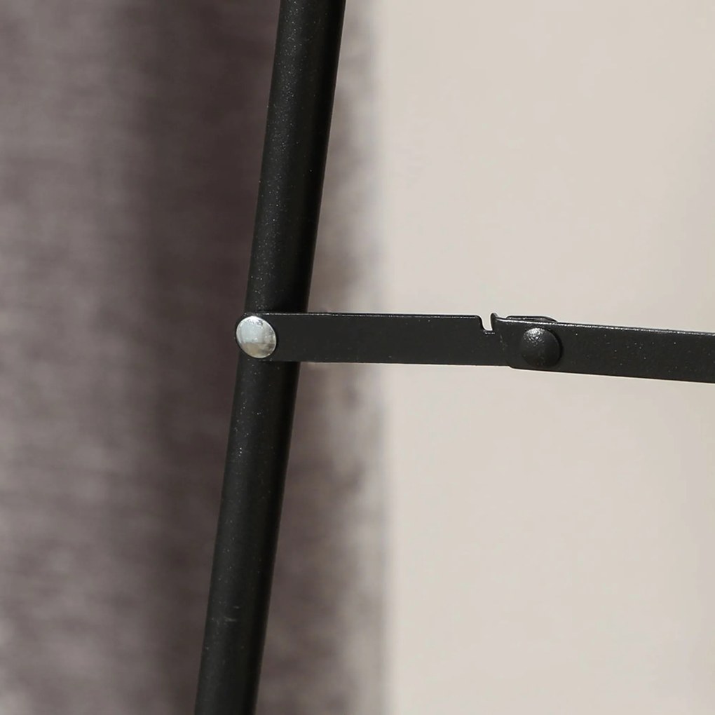 HOMCOM Pełnowymiarowe Lustro, falisty kształt, 160 x 50 cm, wolnostojące, pokrycie ramy aksamitne, do sypialni, salonu, Biały