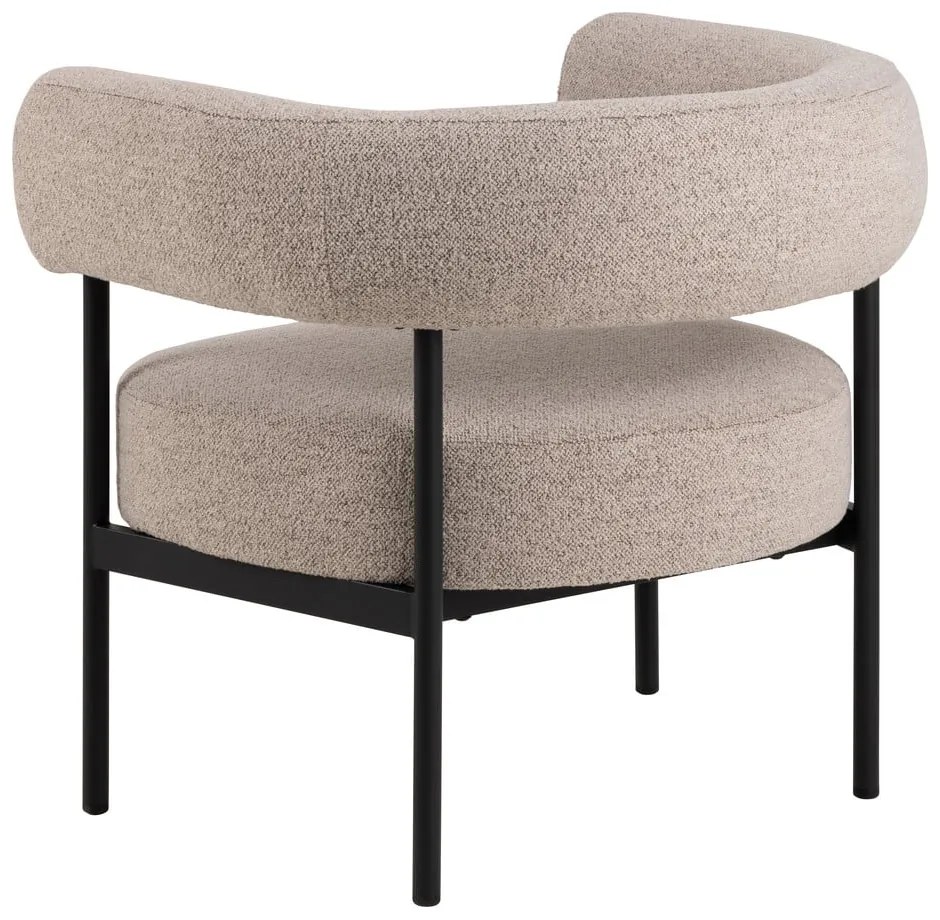 Beżowy fotel z materiału bouclé Oakfield – Actona