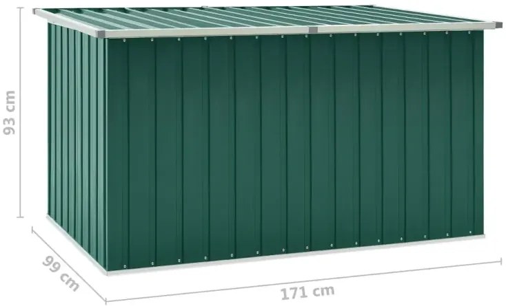 Zielona stalowa skrzynia ogrodowa P2-Z78