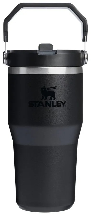 Czarny termos ze stali nierdzewnej 600 ml IceFlow™ Flip Straw 2.0 Tumbler Black – Stanley