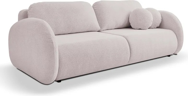 Sofa LOOP z funkcja spania i pojemnikiem PUDROWY RÓŻ RAVEN 91