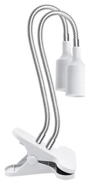 Elastyczna lampa biurkowa z klipsem do roślin PLANTY 2xE27/30W/230V biała