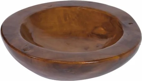 Misa z drewna tekowego ręcznie robiona 30 cm dekoracyjna