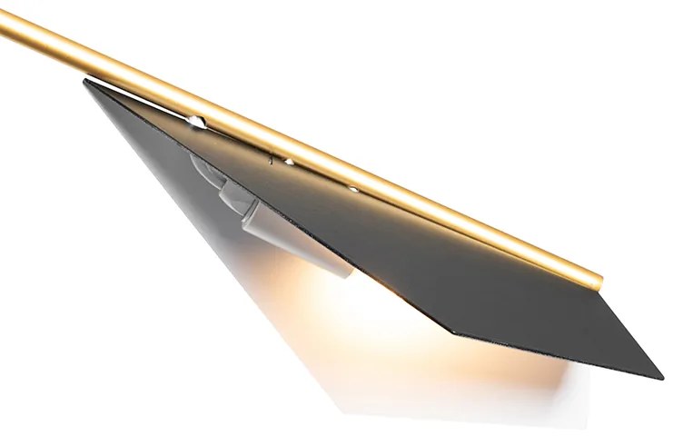 Designerska lampa wisząca czarna i złota 6-światłowa - SinemDesignerski Oswietlenie wewnetrzne