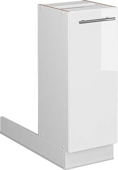 Wyspa kuchenna biały wysoki połysk 30x70x82 fame-line