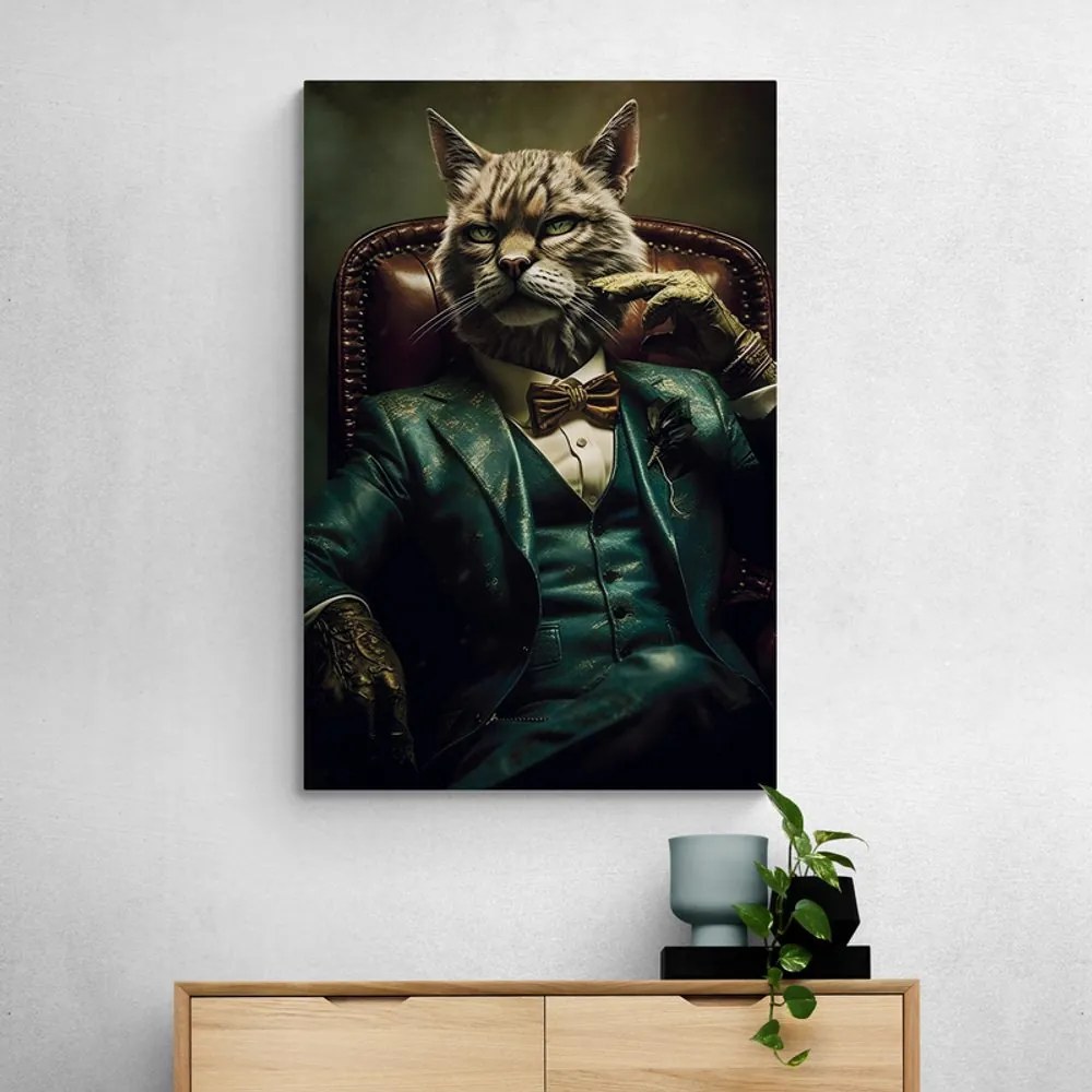 Obraz zwierzęcy gangsterski kocur