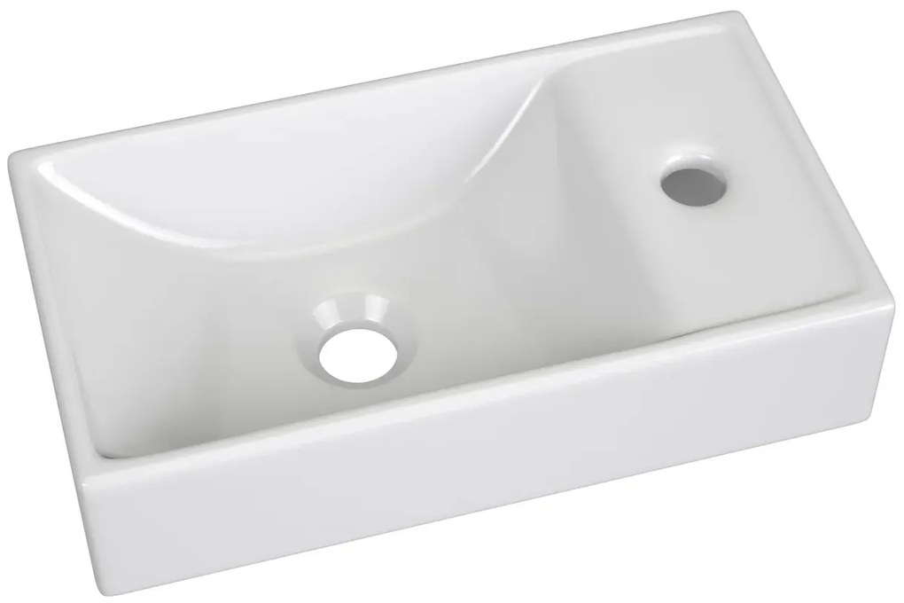 Ceramiczna umywalka prostokątna Giallo - biała