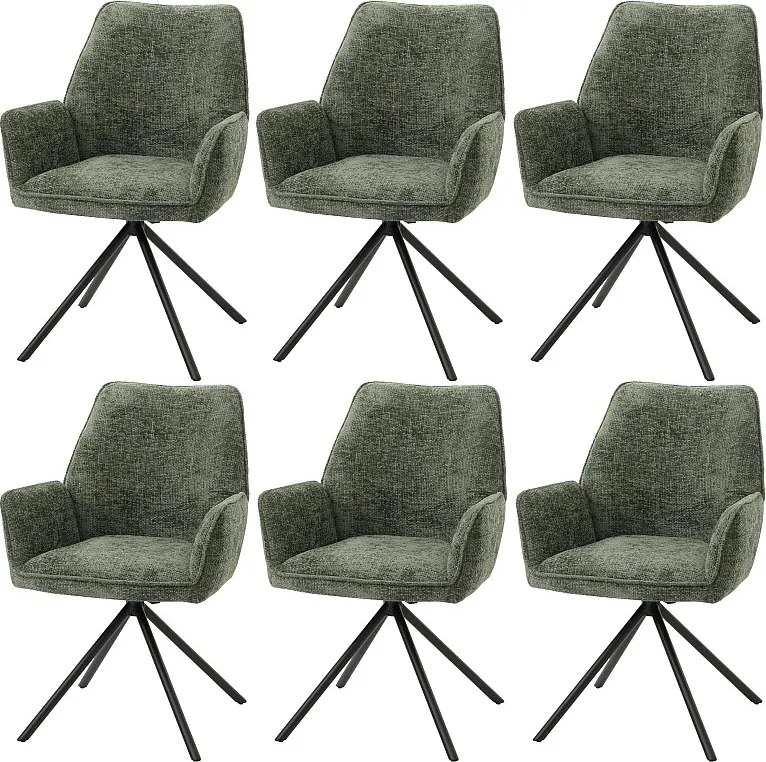 Krzesło do jadalni MCW-G67 (zestaw 6 sztuk),  Zielony