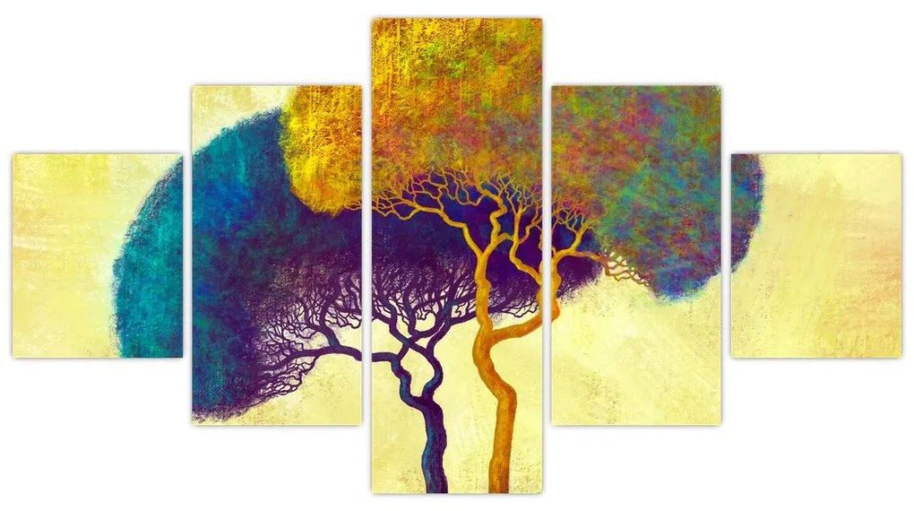 Obraz - Drzewa na wzgórzu (125x70 cm)