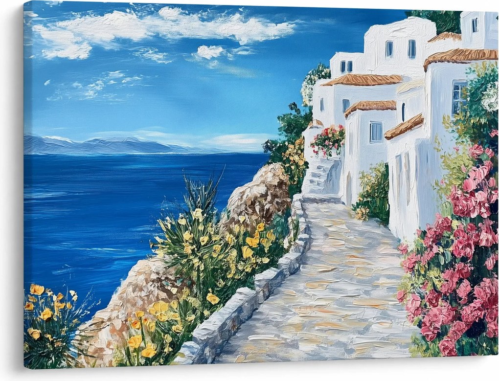 Obraz - Uliczka nad morzem (70x50 cm)