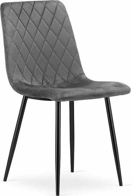 Krzesło Valora TURIN Ciemnoszary Aksamit Ergonomiczny do Salonu