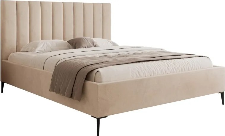 Łóżko Mona Slim III 160 Tkanina VELUTTO 02 stelaż drewniany