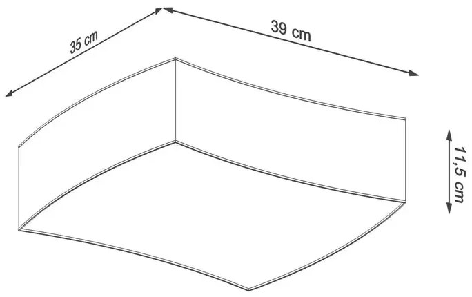 Biały geometryczny nowoczesny plafon - S745-Bosta