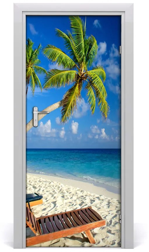 Naklejka fototapeta na drzwi Tropikalna plaża