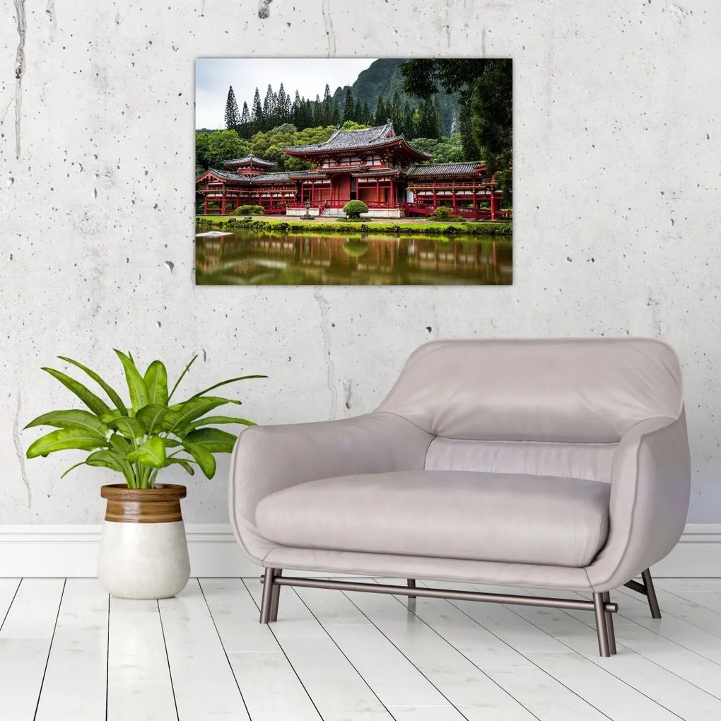 Obraz na szkle - Chińska architektura (70x50 cm)