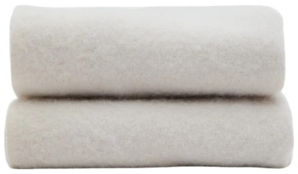 Kremowy koc z mieszanki wełny 130x170 cm Hura – Kave Home