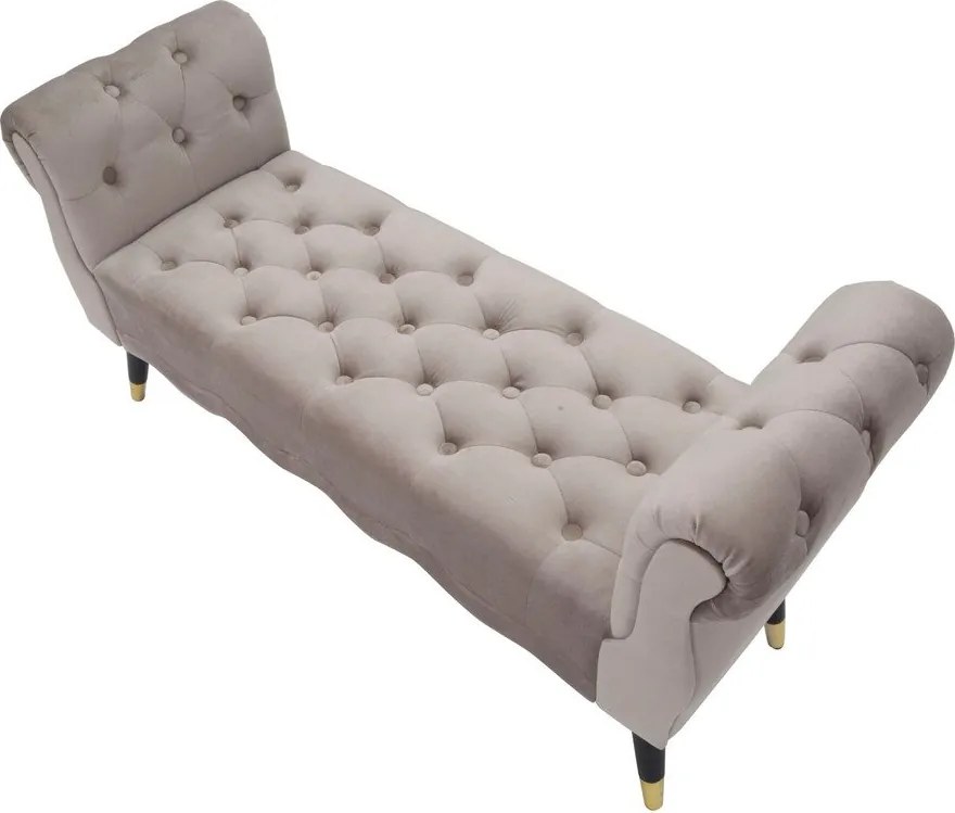 Szarobrązowa aksamitna ławka Paris – Mauro Ferretti