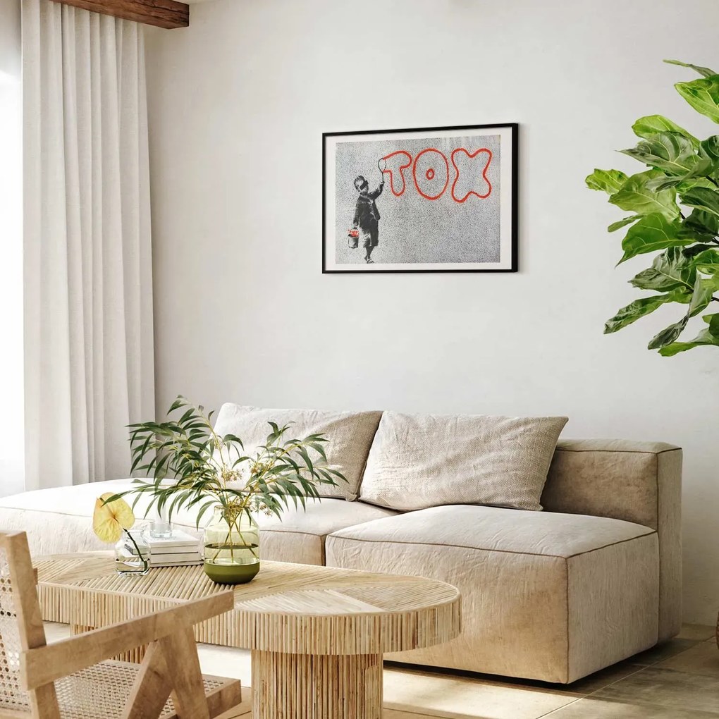 Plakat Toksyczny 60x40 cm z ramą czarną z marginesem ARTGEIST B