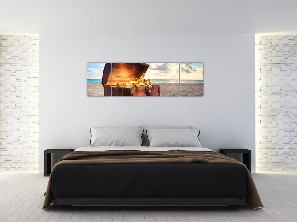 Obraz - Skarb na plaży (170x50 cm)