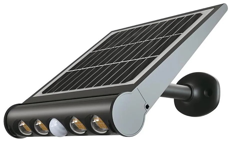 LED solarny kinkiet z czujnikiem LED/8W/3,7V IP65 4000K 4000 mAh