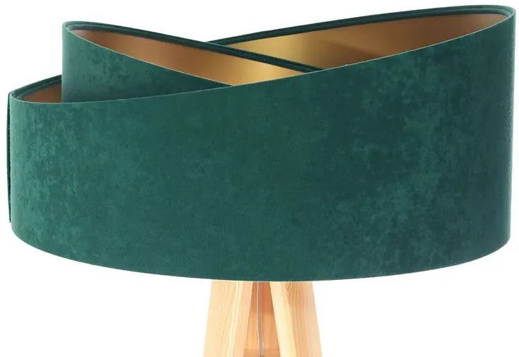 Zielono-sosnowa asymetryczna lampa podłogowa H5-L51