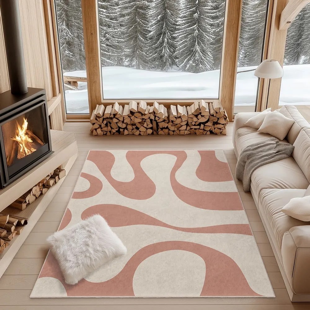 Różowy dywan odpowiedni do prania 160x230 cm Strawberry Latte – Mila Home