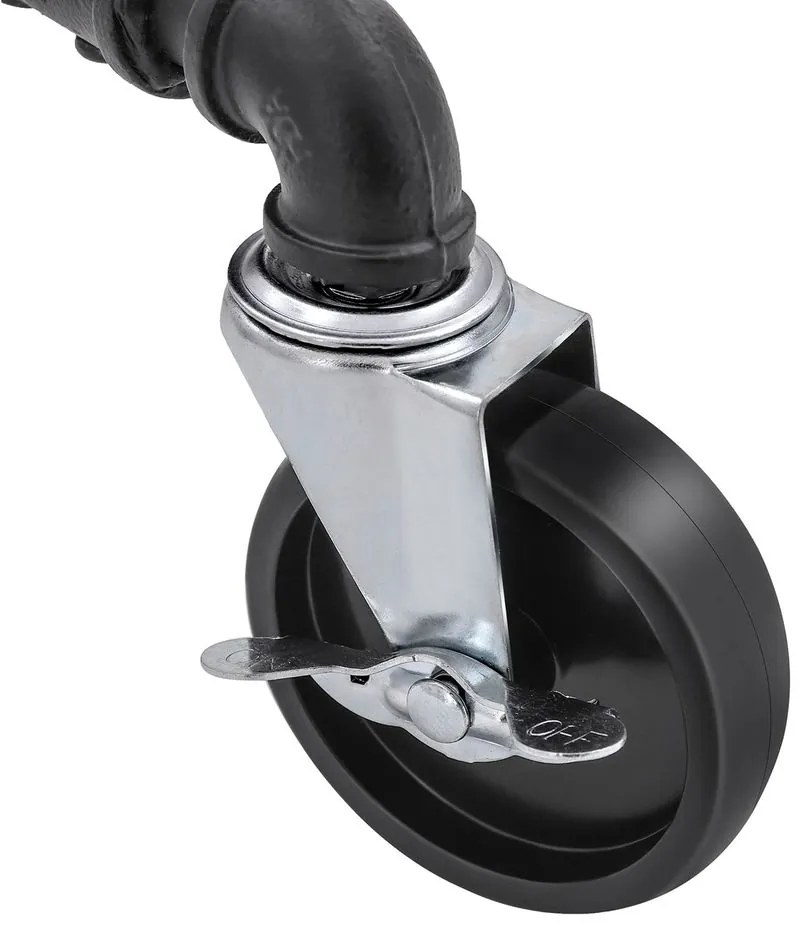 Podwójny stojak na ubrania RARE, rury wodociągowe, 100x59x162cm, czarna SongmicsHome