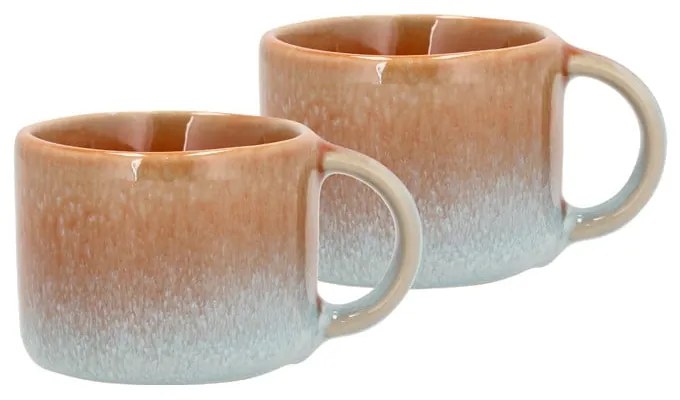 Pomarańczowe kamionkowe kubki na espresso zestaw 2 szt. 80 ml Styles – Villa Collection