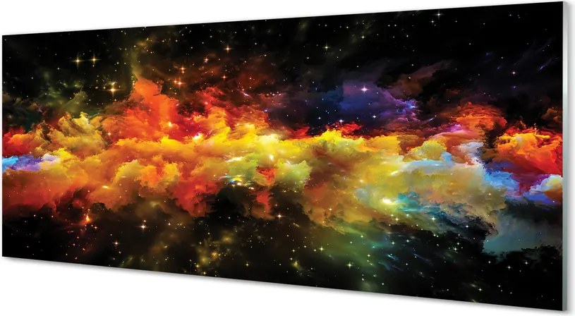 Panel Kuchenny Szklany Słoneczna Geometria Złota