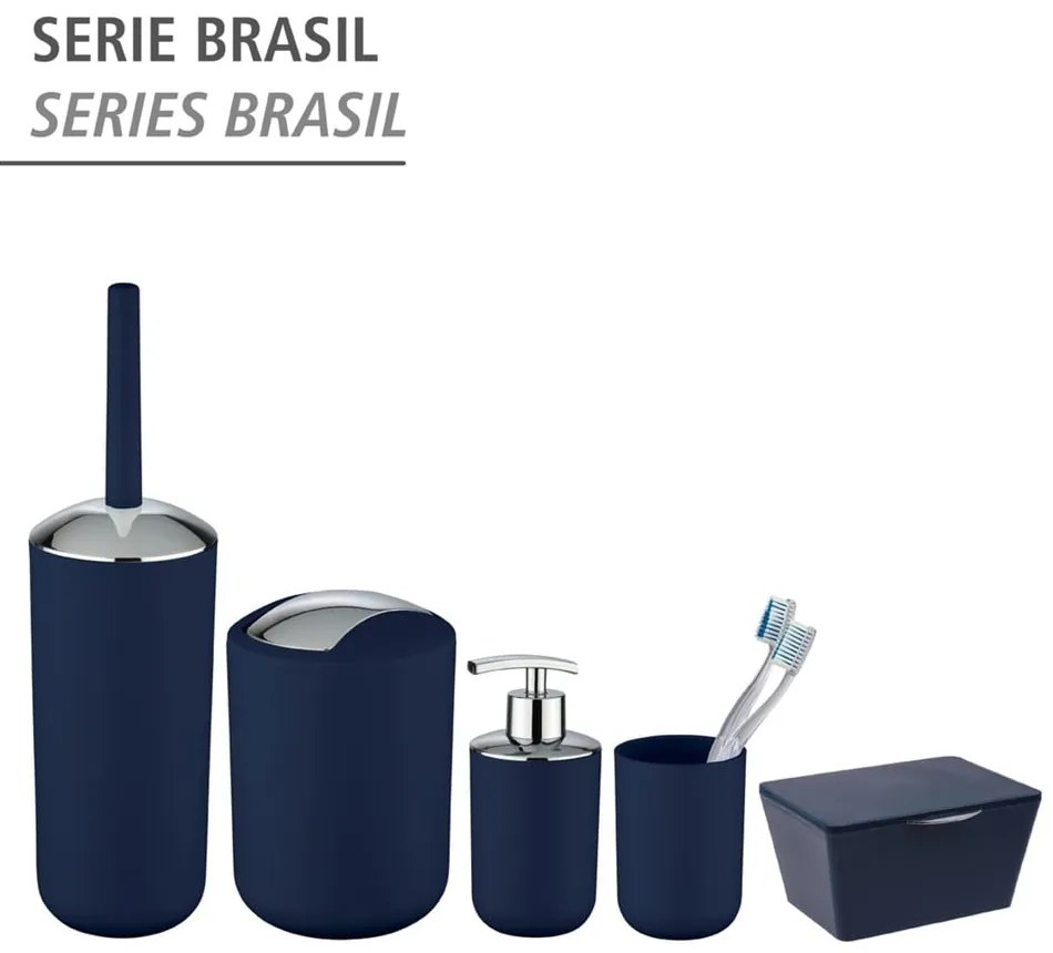 Granatowa szczotka do WC Wenko Brasil