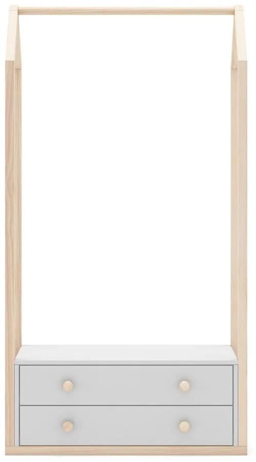 Biała otwarta szafa dziecięca 80x170 cm Esteban – Marckeric