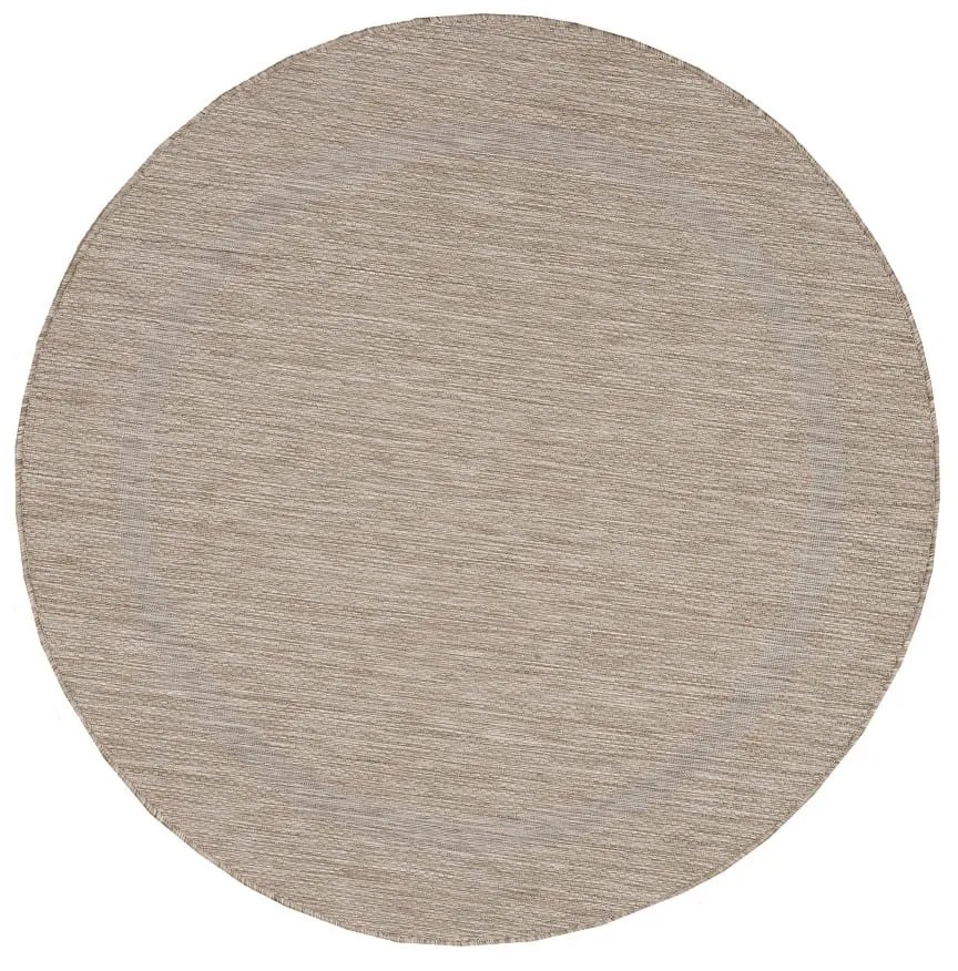 Dywan zewnętrzny Relax ramka beżowy 120 cm x 120 cm koło
