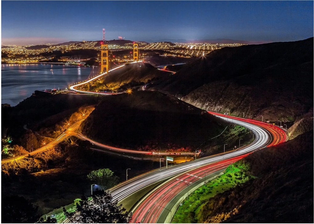 Obraz na szkle - Golden Gate Bridge (70x50 cm)